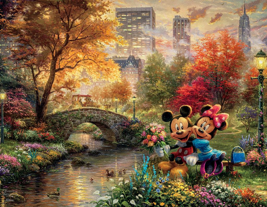 Thomas Kinkade Disney Collection 4-in-1 Puzzle Multipack, je 500 Teile