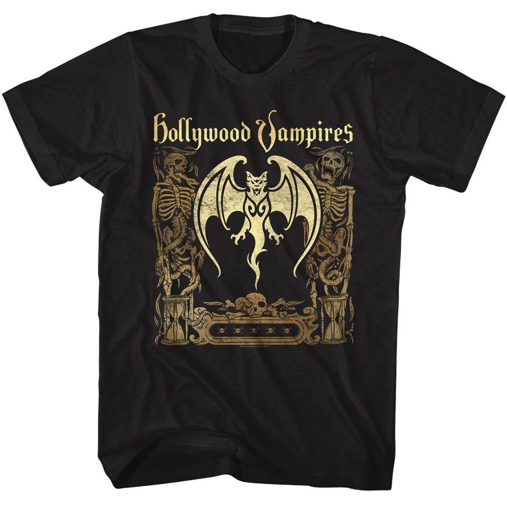 

Hollywood Vampires Bat And Skeletons Black Music Shirt 4XL