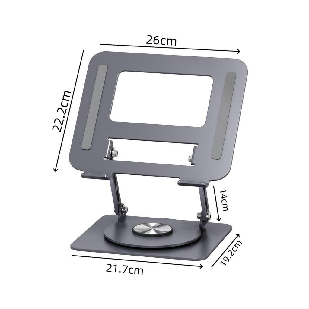 Adjustable Rotating Metal Laptop Stand with Cooling Rack
