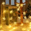 LED Snowflake String Lights - Romantic Battery-Powered Courtyard Decorations for Christmas Festival