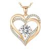 Double Layer Heart & Star Zirconia Necklace - European & American Fashion