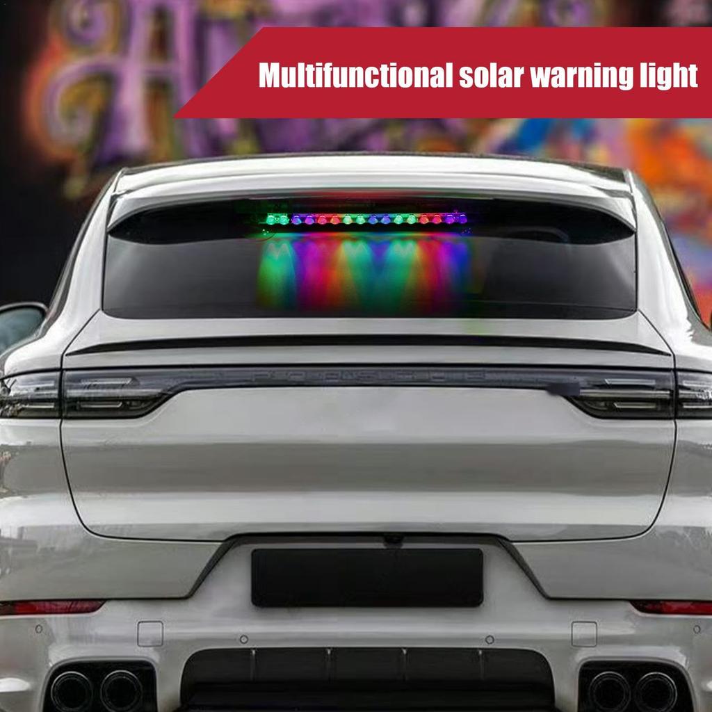 Aoyitaf Solar LED Strobe Lights, Car Flashing Security Lights - Solar Warning Lights for