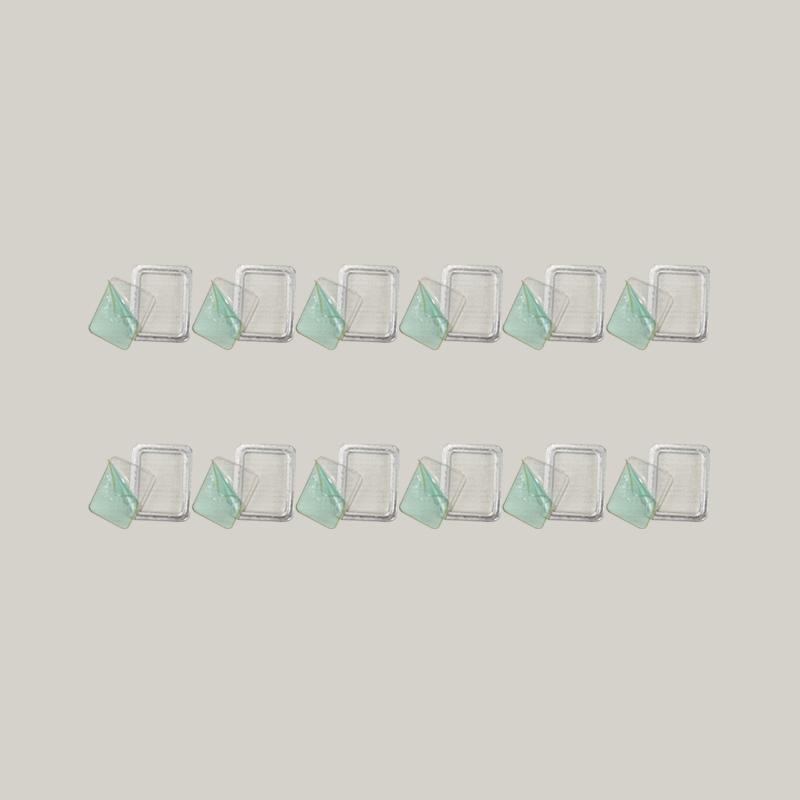 12PCS Alloy Square Porthole w PVC Lens Model Miniature Boat Windows Length 20/17/14.5/11.5mm for Simulated Ship Decorative Parts