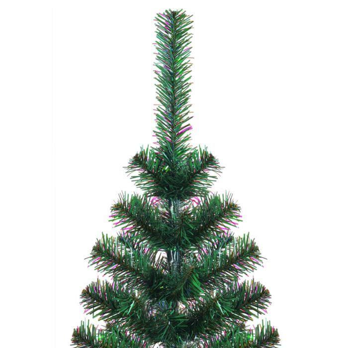 VidaXL Sapin de Noël artificiel pointes iridescentes Vert 180 cm PVC 344640