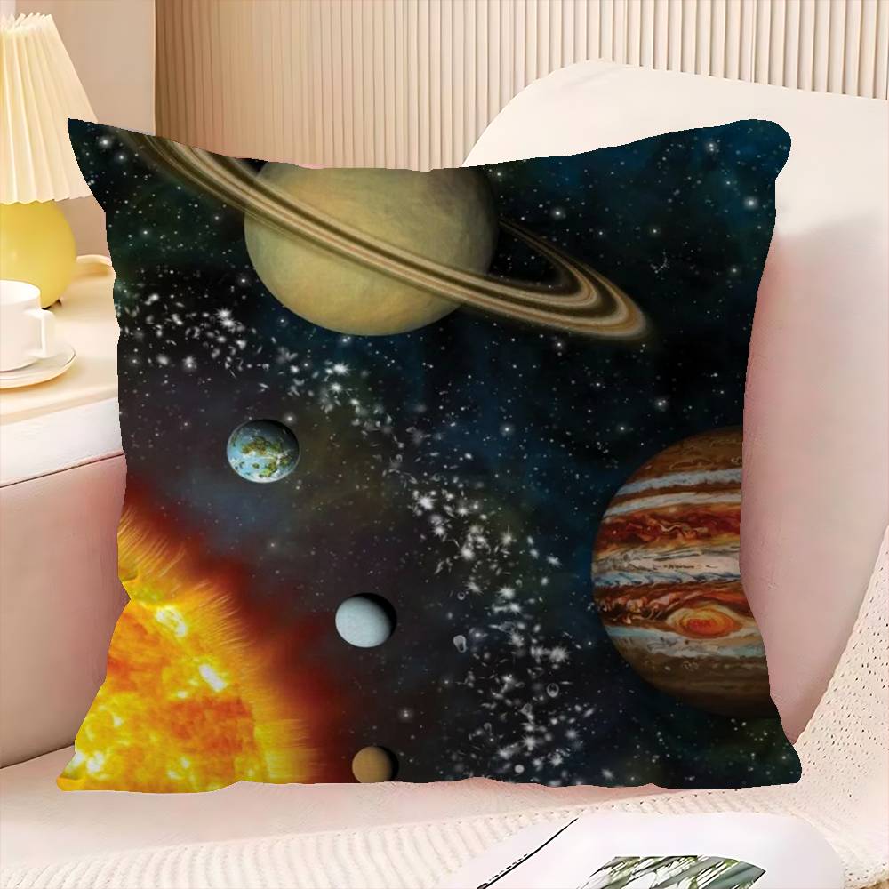 Cool Starry Universe Planet Art Pillow Cushion Cover Pillowcase Living Room Sofa Home Decor Customized
