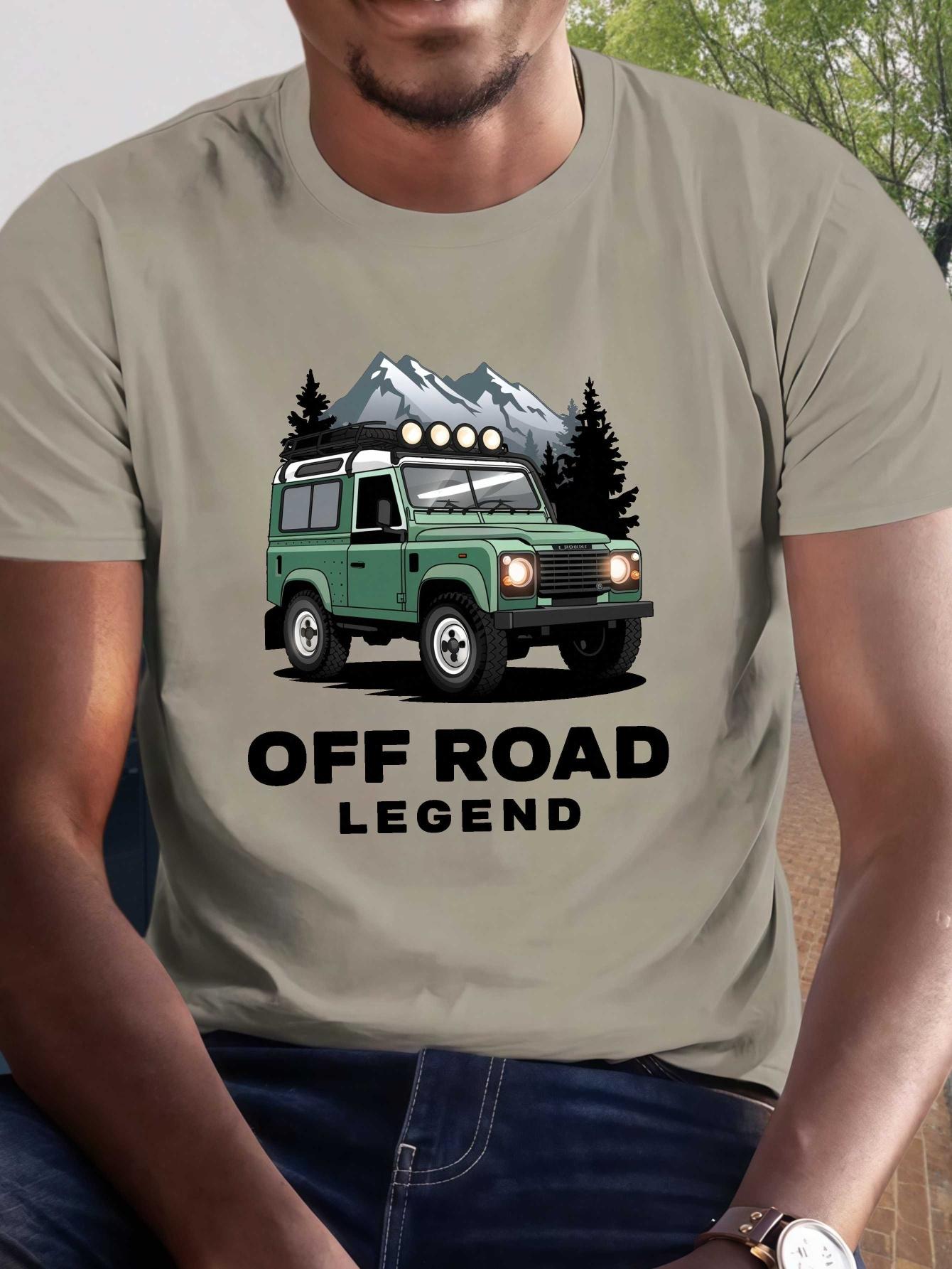 Men  Off-Road Adventure T-Shirt - -Terrain Themed Short Sleeve Tee with Rugged Terrain Graphics XXL