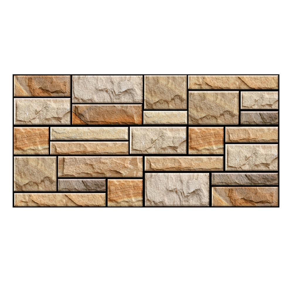 Mutlicolor 3D Brick Wall Sticker Waterproof Oil Proof DIY Background Wall Sticker Thicken Renew Wall Tile Sticker