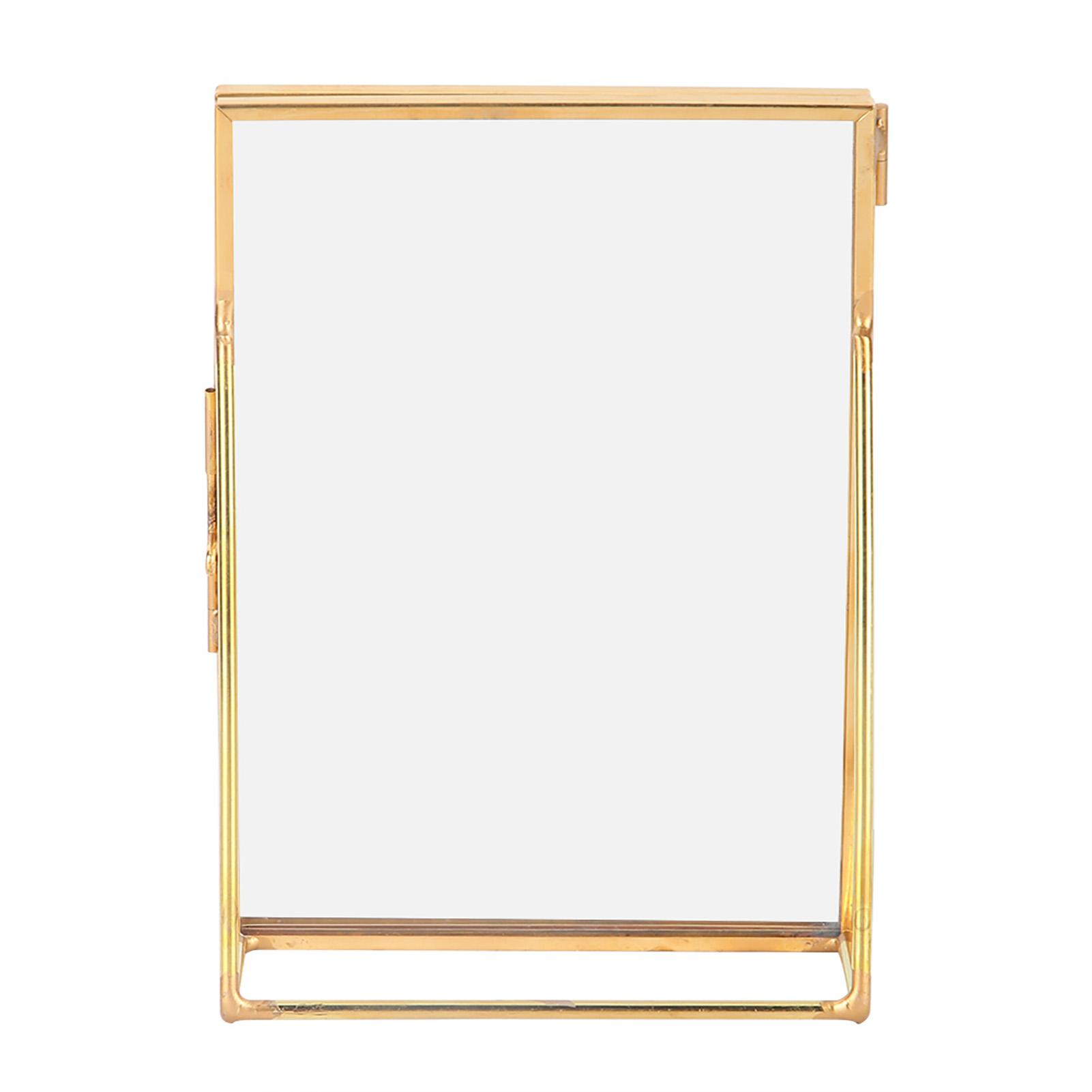 

Brass Retro Glass Metal Desktop Photo Frame Bracket Copper Strip Metal Photo Frame Type 1