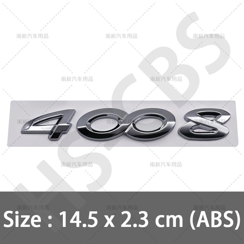 SQOB1 ABS 206 207 301 308 Rear Trunk Logo 307 508 3008 2008 4008 5008 Emblem Badge For Peugeot Car Styling Tailgate Emblem Stickers
