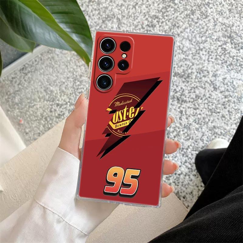 Autos Lightning Mcqueen Jackson Storm Hülle Für Samsung Galaxy S26 S25 Ultra S24 S22 S26 Plus S20 S23 S21 S25 FE 5G Klare Hülle