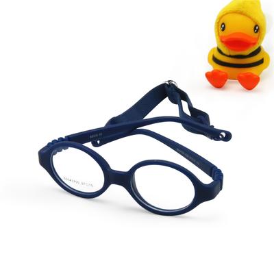 Baby Glasses 37mm No Screw Safe Bendable Kids Eyeglasses with Strap Flexible Frame Plano Lenses Optical Children