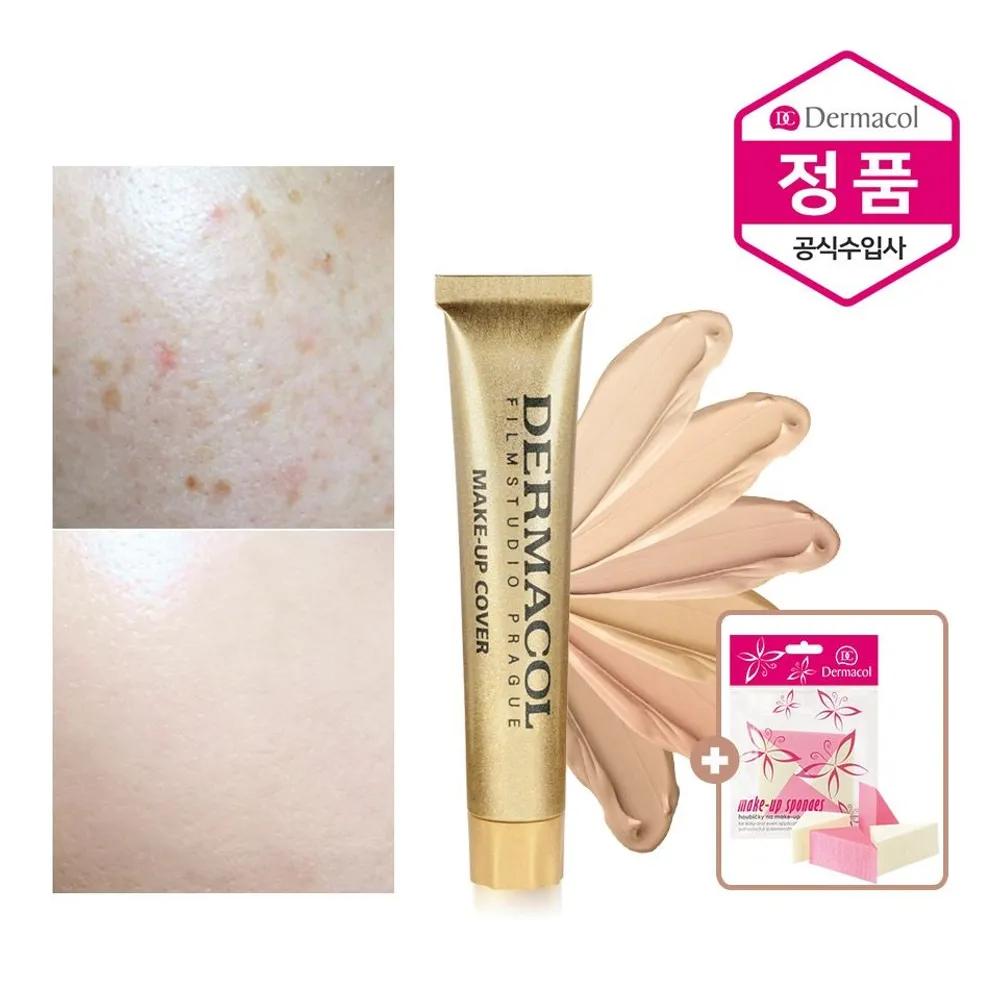 

Makeup Cover Waterproof Foundation 6 Colors + Free 4-Piece Sponge Set Room 207