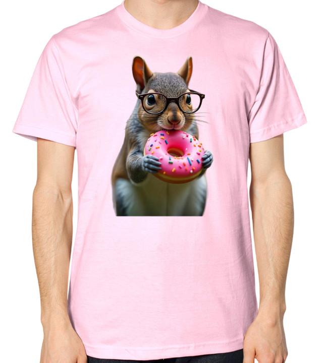 

Squirrel Eating A Donut T-Shirt Men Women Unisex Top XL