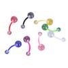 8 Stück Mix Acryl Glitzer Bauchnabel Nabel Ring Langhantel Piercing Schmuck