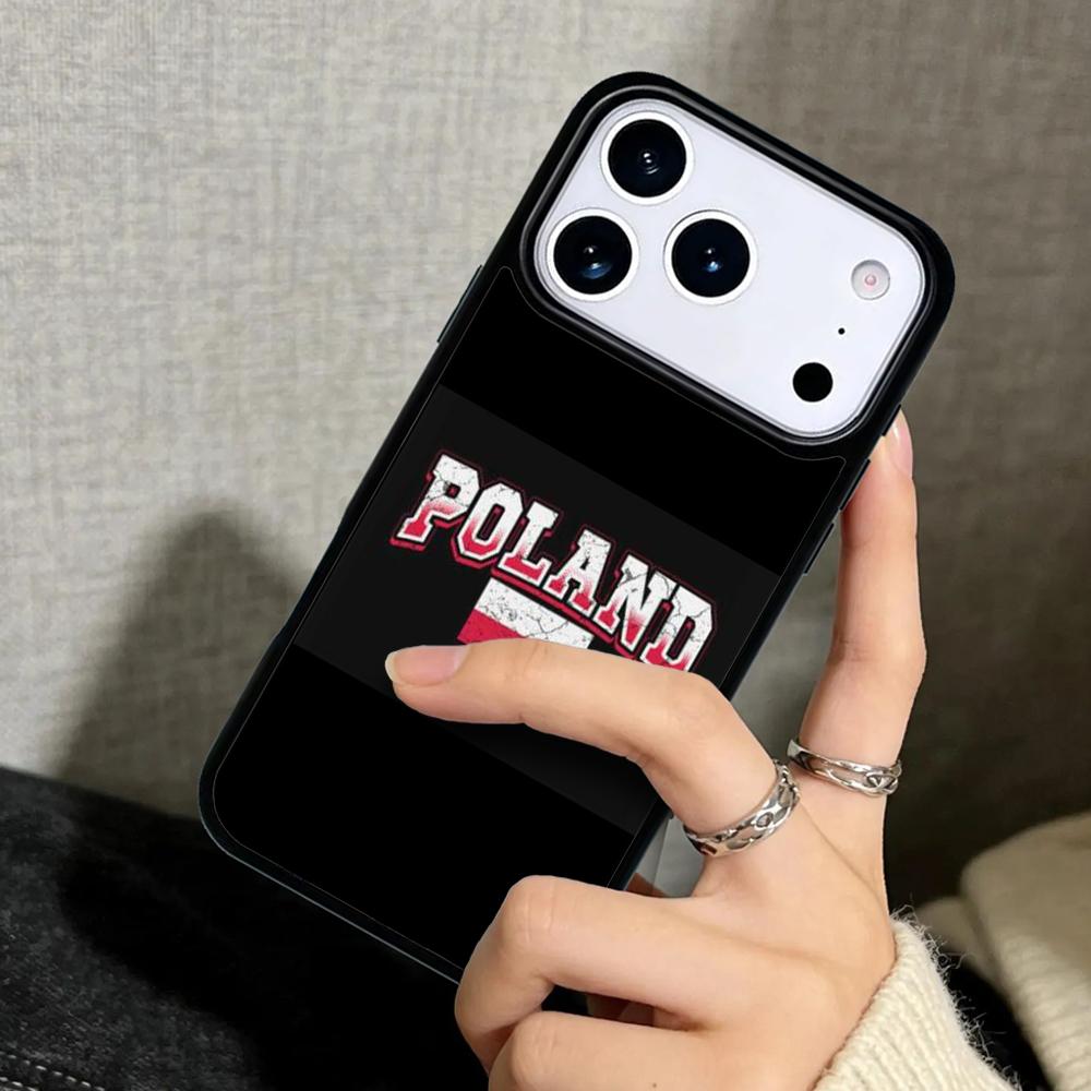 Capa Case for iPhone 17 Air 16 Pro Max 15 Plus 11 13 Mini 14 12 Back Phone Cover Poland Polish Flag soft