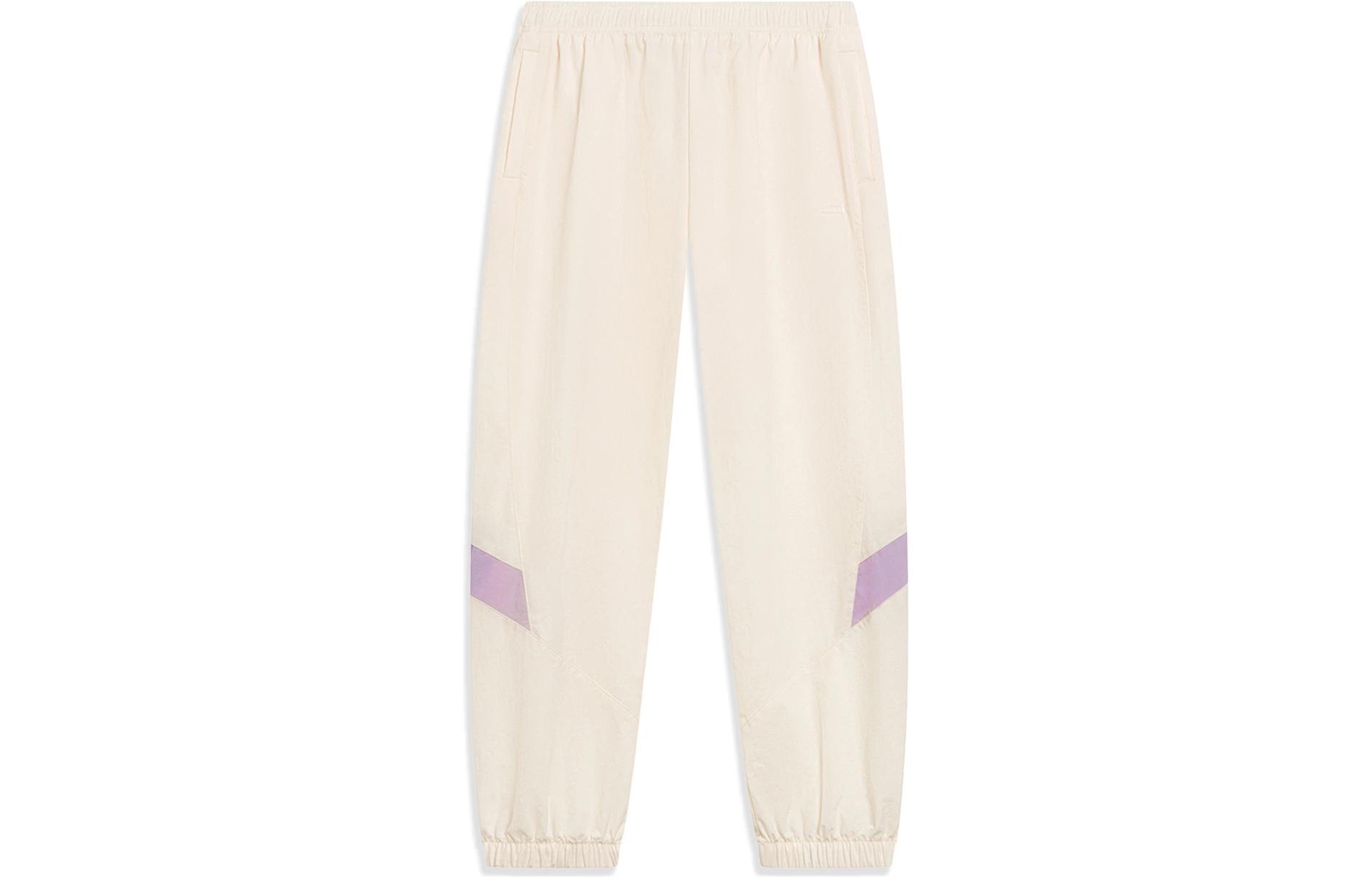 Li Ning Sports Trendy Collection Knitted Sweatpants Women s Ecru AYKT168-4 XL