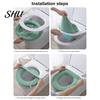 Bathroom Toilet Seat Cover Universal with Handle Soft Warm Solid Thickened Color Comfortable U-shaped Cushion Accessories Elastic
