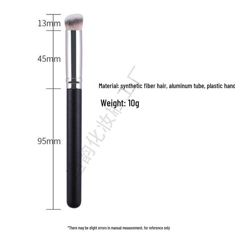Makeup Brush Set: 170 Round Foundation & 270 Angled Concealer Brush with Soft Bristles for Beginners