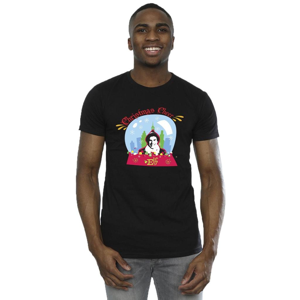 Elf Herren Weihnachts Schneekugel T-Shirt