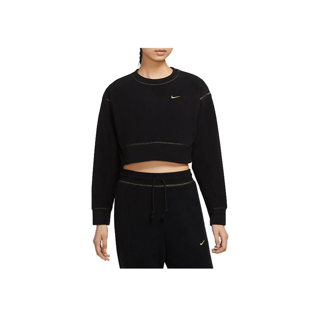 Nike Therma Icon Clash Cropped Langarm Trainingshoodie Damen Tops Schwarz CU6094-010