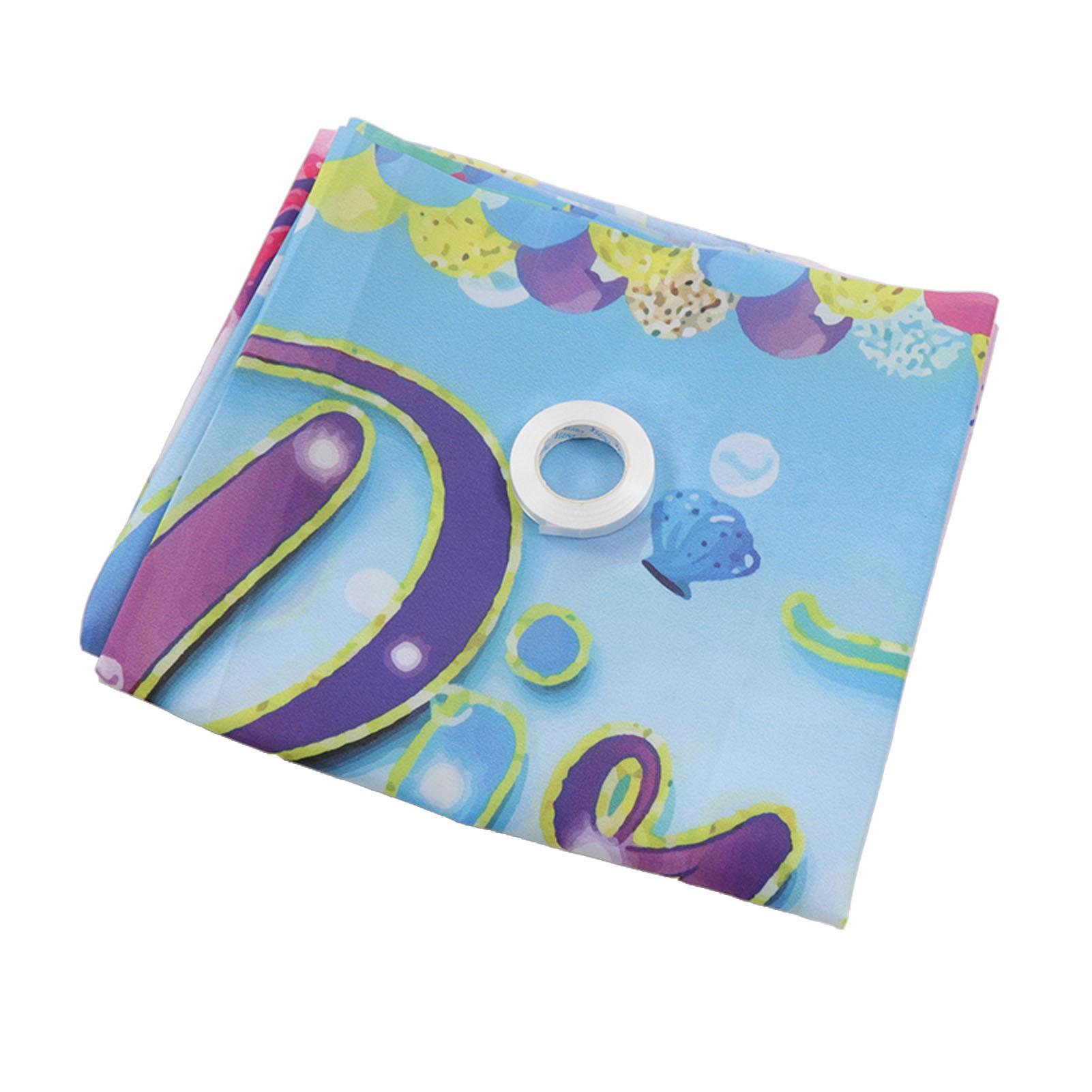 Birthday Yard Banner Happy Birthday Banner with Rope for Outdoor and Indoor Party Decorations Blue Background with