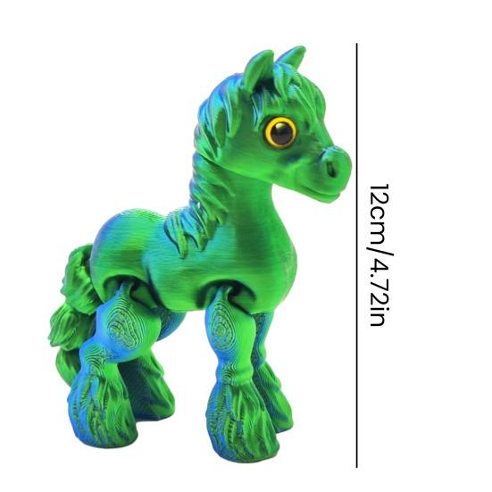 Yousheng 3D Printed Horse Fidget Toy Pony Figurine with Movable Joints Flexible Articulating Animal Model Statue Decoration Ornament
