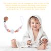 2021 New Portable Baby Chain Wood Silicone Chain Anti-drop Clip Teething Accessory