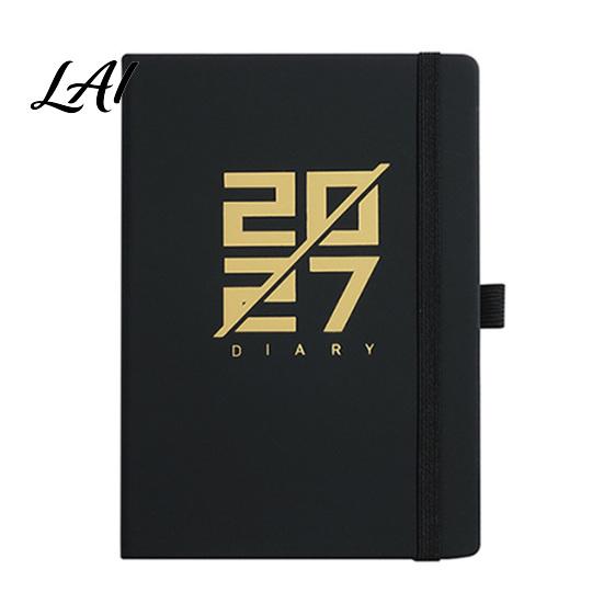 Hardcover Appointment Book 2027 Monthly Planner Agenda Eye-friendly Paper And PU Leather Time Management Notebook Cover for Office Daily Planning