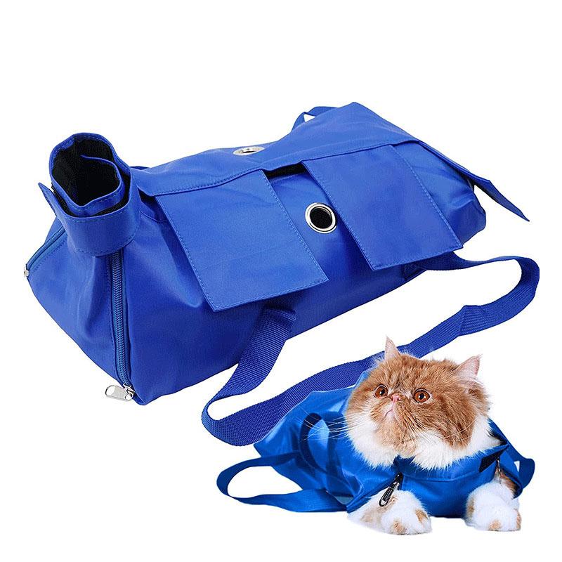 Adjustable Cat Carrier Bag Pet Four Legs Fixed Double Shoulder Dog Backpack Breathable Portable  Inject Anti-bite Carrier