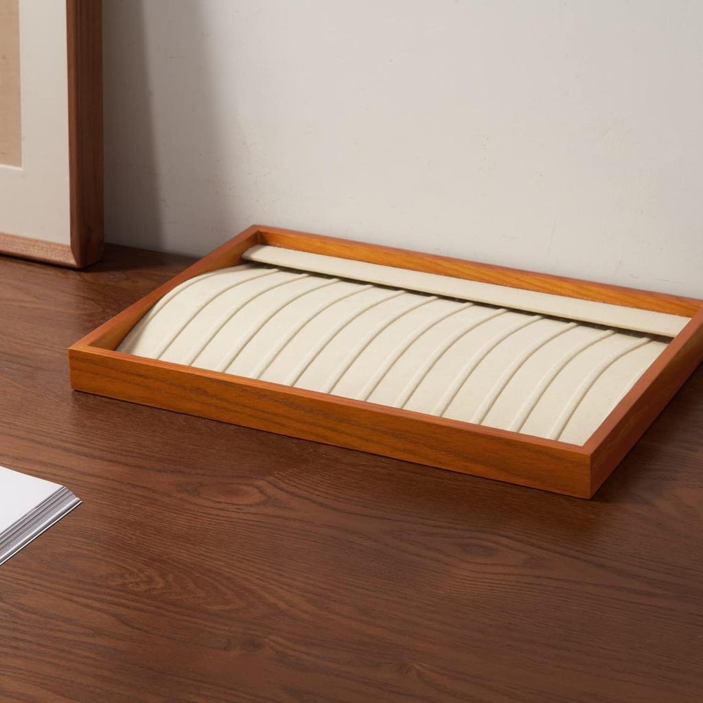 Woodten Jewelry Wooden Jewelry Storage Tray for Suitable for Fashion and Long Chains P05301 Tray, 13-Grid Bracelets, High-End Bracelets, Pendants,