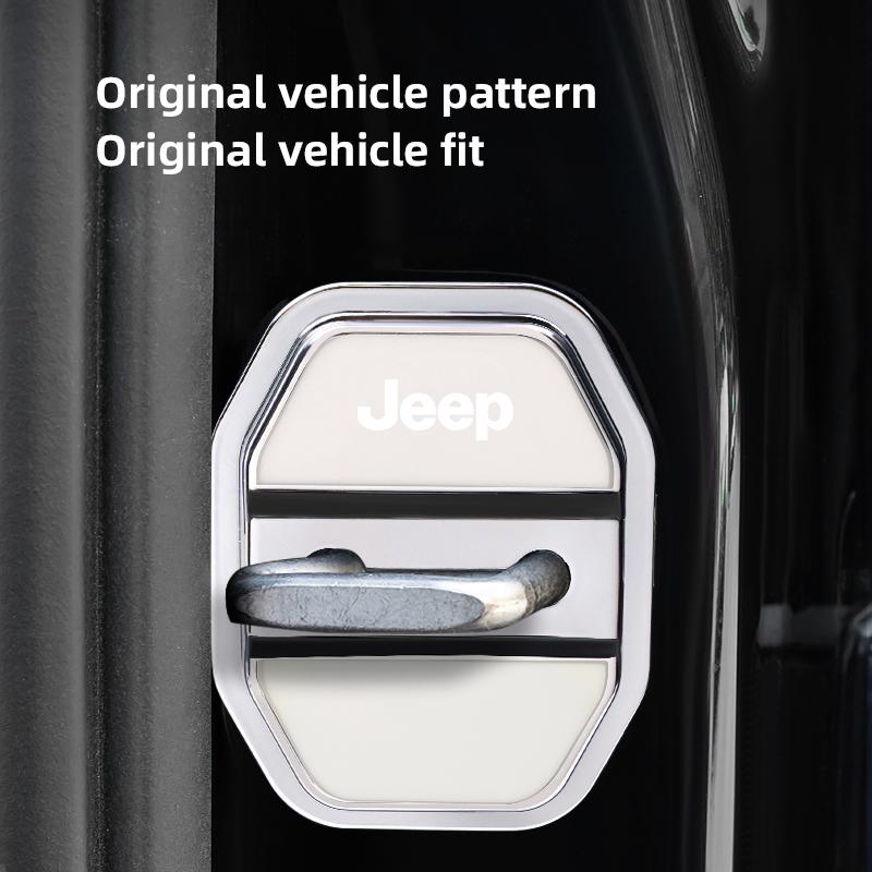 ALS5   4Pcs TPU Door Lock Buckle Protective Cover For Jeep Renegade Compass Grand Cherokee Patriot Liberty Gladiator Wrangler Rubicon