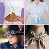 12 PCS T-shirt Tie Clips, Scarf Ring Clip, Fashion Circle Clips Buckle, Clothing Ring Wrap Holder 80s Decoration for Women Hat Scarf Dress