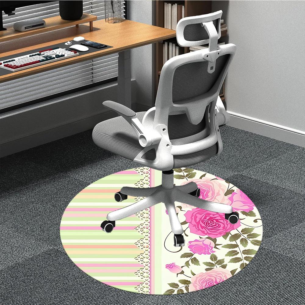 

1pc Floral Pastel Chair Carpet for Office, Perfect for Office, Holiday Party Decoration Choice yy260314085 80cm by 80cm