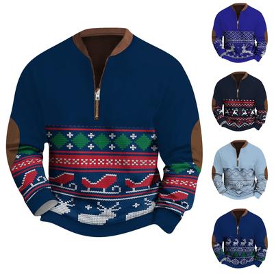 Men's Retro Casual Gradient Printed Sweatshirt