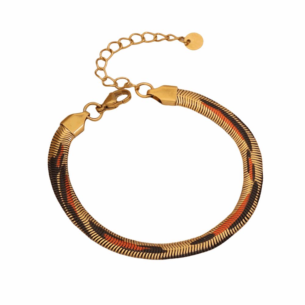 Utsøkt Armbånd med Slangemønster Håndkjede Halskjede i Slangeskinn Leopardmønstret Kragebenskjede Unisex