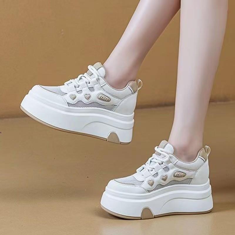 Autumn new muffin thick-soled inner height-increasing women's shoes love versatile casual women