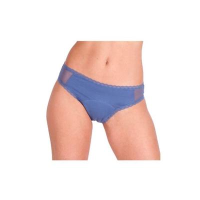Menstrual Briefs - Femme Republique - Blue - Cotton - Plain - Machine Washable - Low Rise Style - Multicoloured