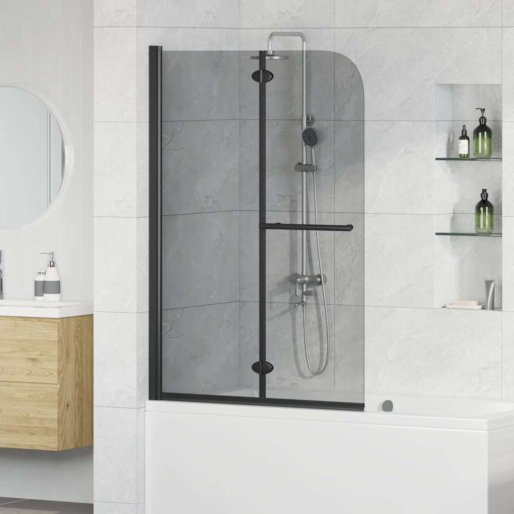 vidaXL Duschabtrennung Dunkel transparent 95 x 140 cm