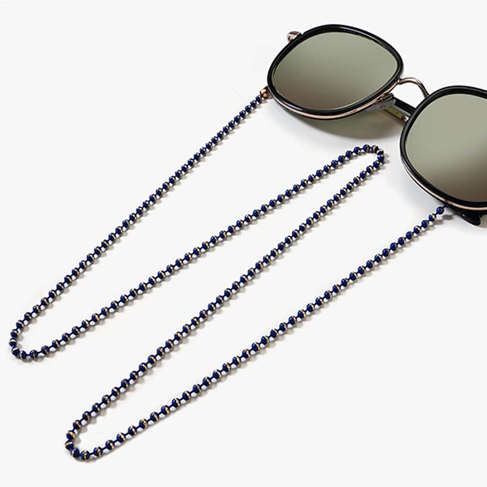 Neck Women Matte Bead Non-slip Fashion Mask Cord Holders Glasses Chain Metal Mask Rope Copper