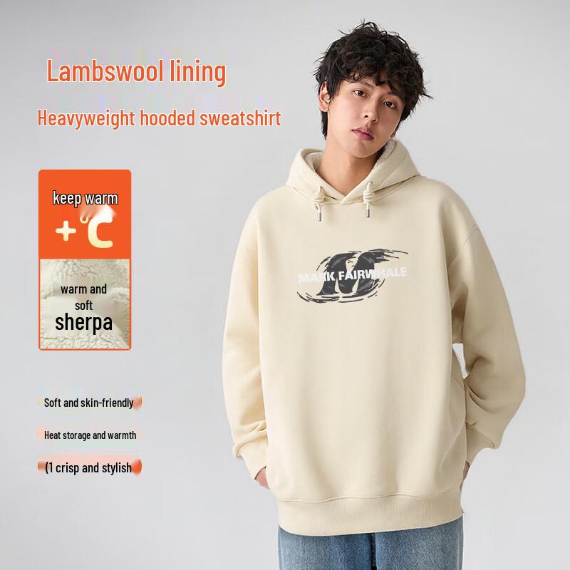 Mark Fairwhale Men's American Style Heavyweight Fleece-Lined Hooded Sweatshirt