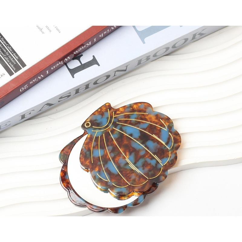Acetate shell mirror European and American advanced carry-on mirror small fresh temperament