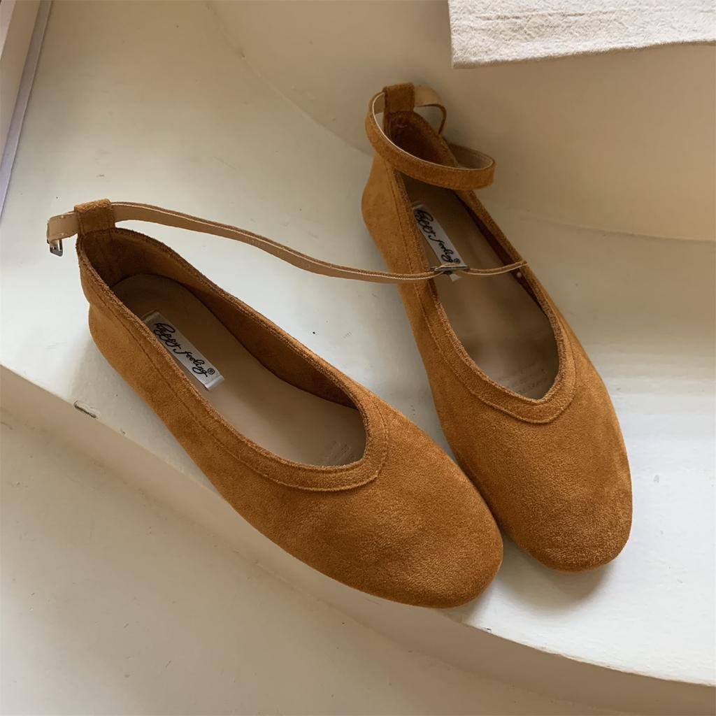 Fashion Bailamos Brand Autumn Women Flat Shoes Ladies Round Toe Mary Jane Shoes Soft Sole Shallow Slip On Ballerinas Shoe Dree Shoes Mu