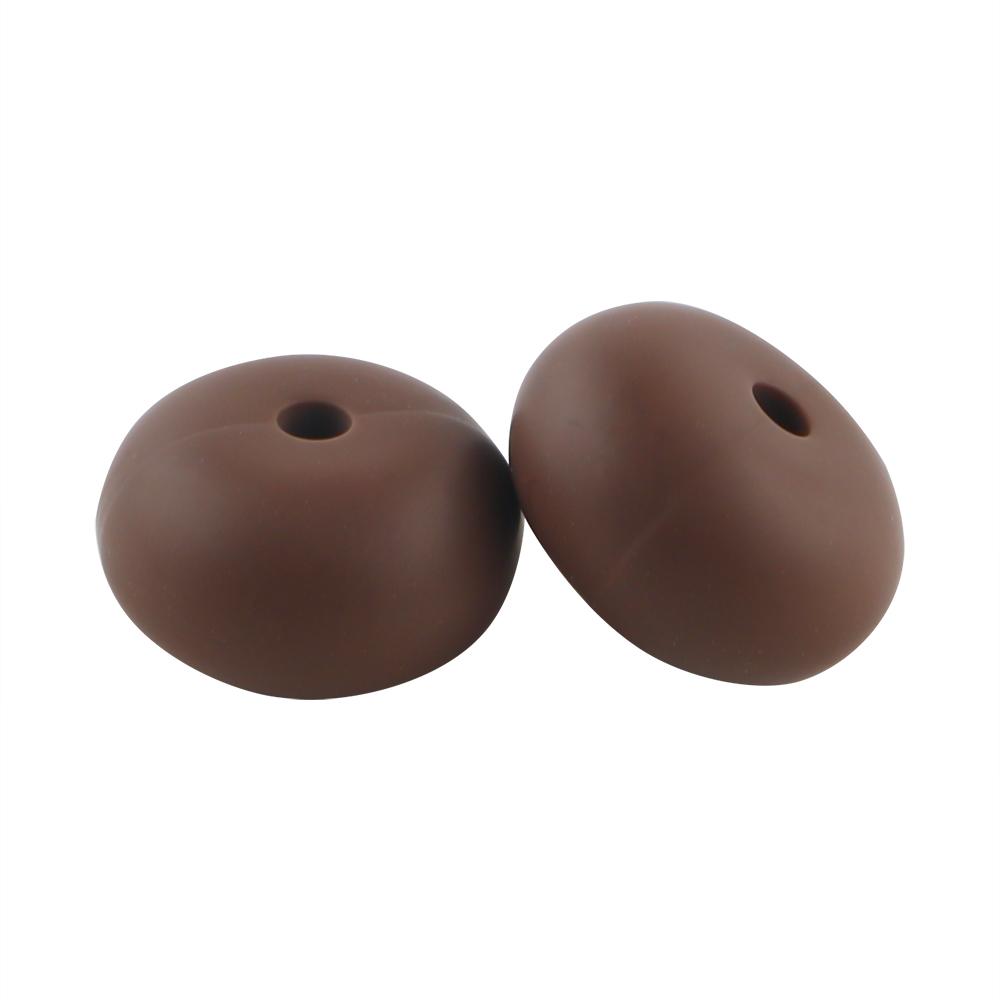 25Pcs/lot 14mm Abacus Silicone Lentil Beads Loose Bead For Jewelry Making DIY Jewelry Accessories Keychain Beaded Pen Bracelets