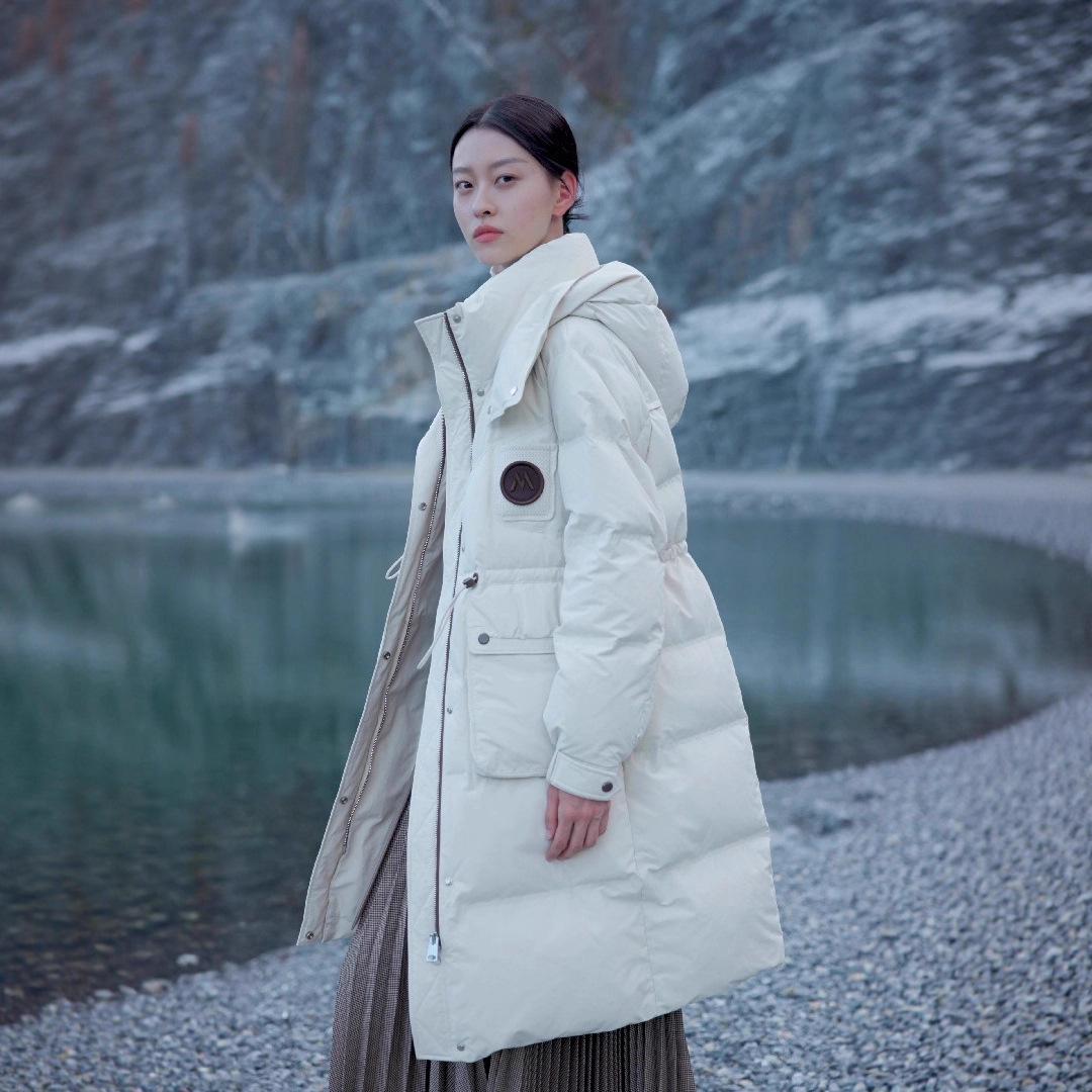 

Женский 2025 Зимний Роскошный Длинный Пуховик: Плотная, Теплая, Верхняя одежда с капюшоном Large белый