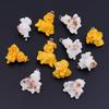 10pcs Popcorn Food Charms 3D Resin Keychain Charms for Earring Jewelry Making Kawaii Cute Charm Keychain Accessories Supplies