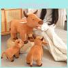 Cow Brown Plush Toy Animal Stuffed Dolls Bedroom Decoration Kids Gifts Cute