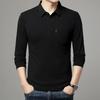 New Autumn Men High End Business Polo Shirt Men Casual Loose Mens Shirts With Pocket Long Sleeve Lapel T-Shirt Man