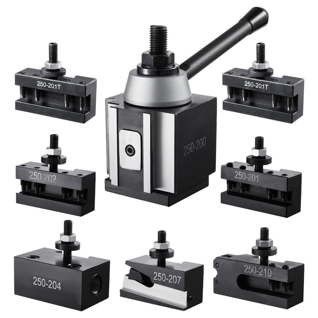 Quick Change Tool Post Set 8 Pcs Lathe Tool Holders for 10"-15" Mini Lathe