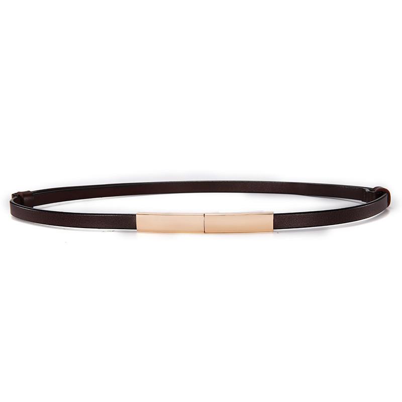 Ladies Genuine Leather Waist Belt With Tie Knot Decor For Casual Dress Wear