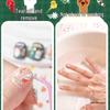 Christmas Cartoon Nail Stickers for Girls - Cute Decorative Journal Patterns for Kids